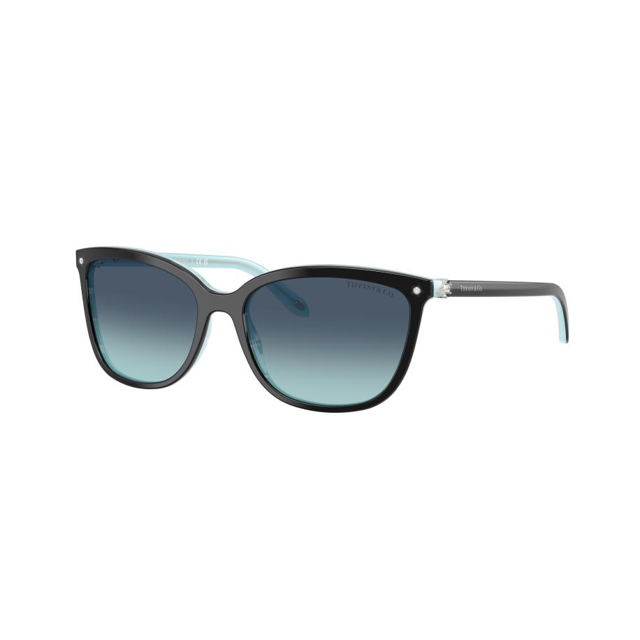 Tiffany & Co. Vrouwelijk Sunglass TF4105HB - Framekleur: Zwart, Lenskleur: Tiffany Blauw gradiënt Blauw