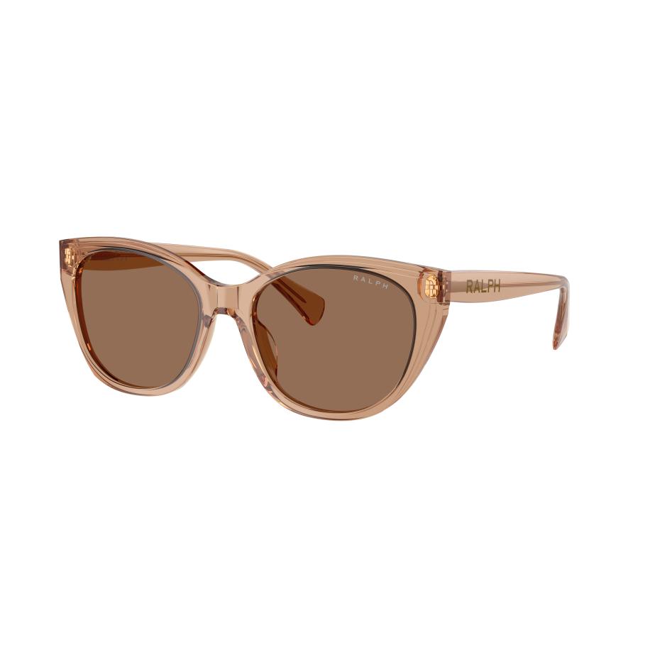 Ralph Vrouwelijk Sunglass RA5324U - Framekleur: Glanzend Transparant Bruin, Lenskleur: Bruin Bruin
