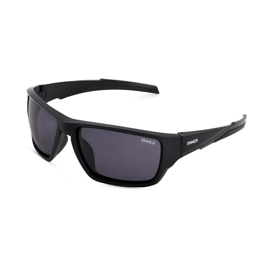 Sinner Jacara Aziatische pasvorm Polarized SISU-930-10-P10 Zwart Heren Zonnebril