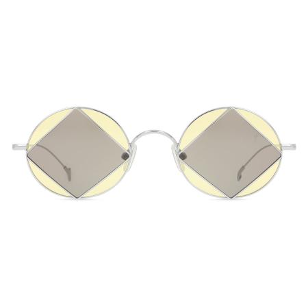 Eyepetizer Vierkant C.1-7 Zilver Heren Zonnebril