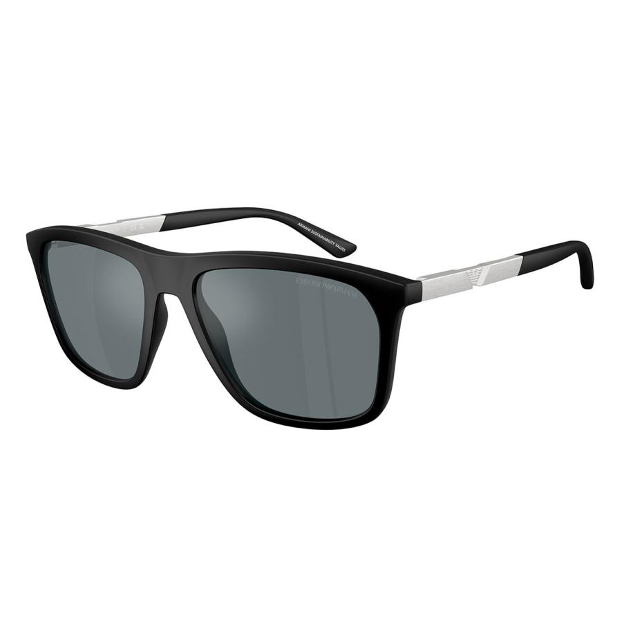Emporio Armani EA4237F Aziatische pasvorm 50016G Zwart Heren Zonnebril