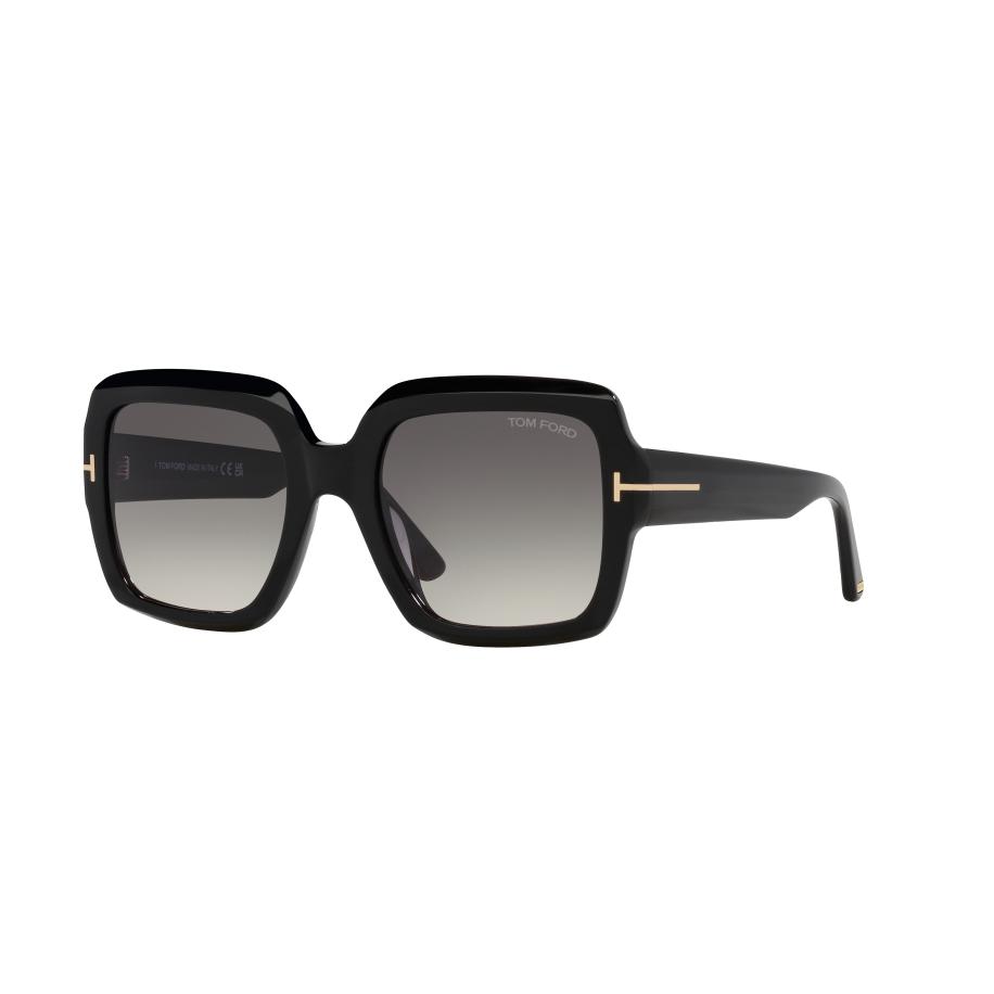 Tom Ford Vrouwelijk Sunglass Kaya - Framekleur: Zwart glanzend, Lenskleur: Grijs Grijs