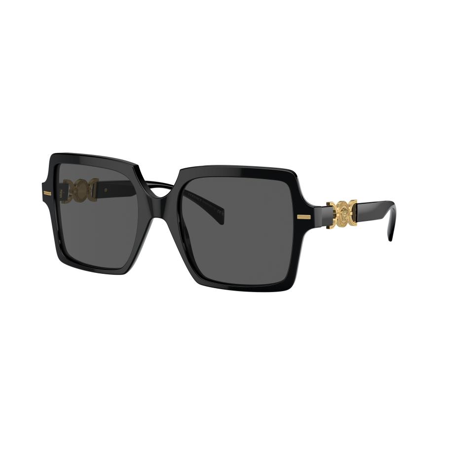 Versace Vrouwelijk Sunglass VE4441 - Framekleur: Zwart, Lenskleur: Donkergrijs Grijs