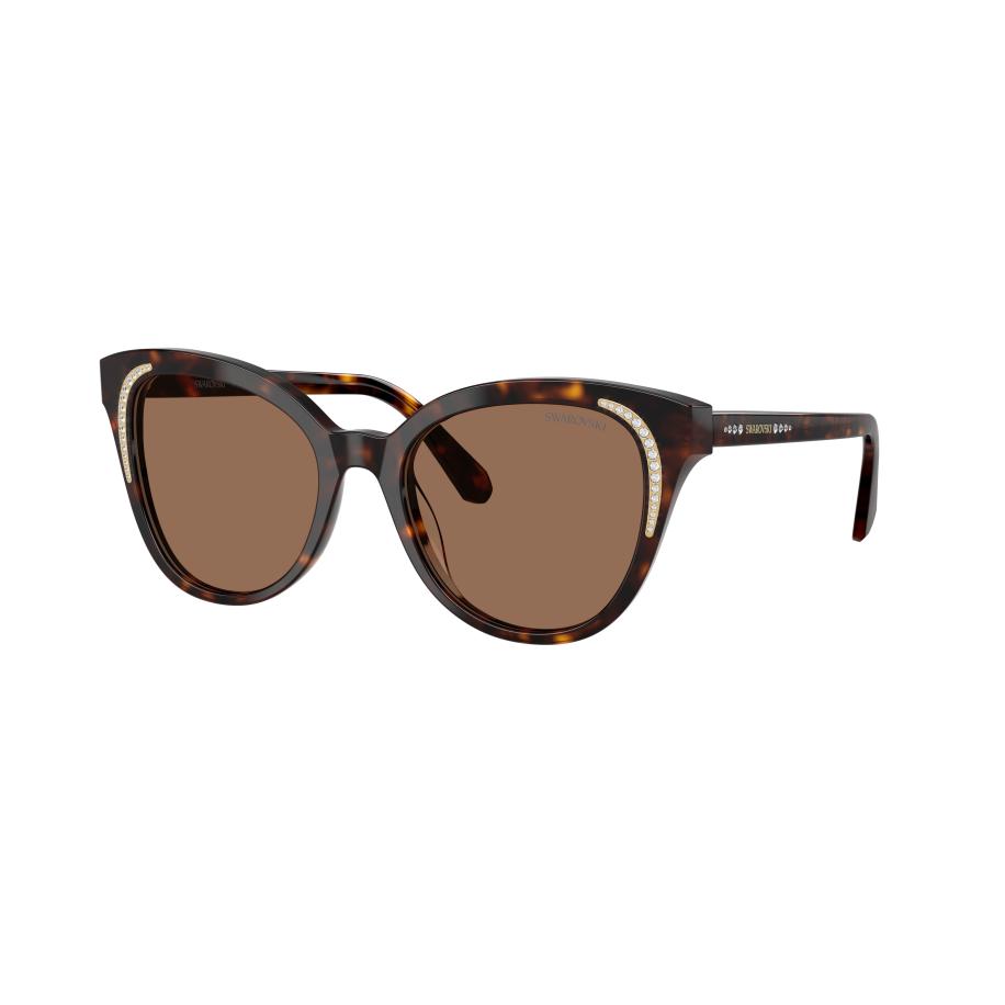 Swarovski SK6031 100273 Tortoiseshell Dames Zonnebril Bruin