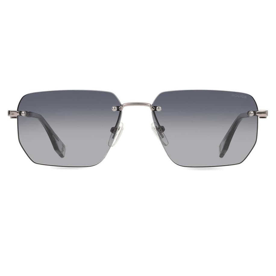 Police SPLQ89 FORCE 8 509 Zilver Heren Zonnebril