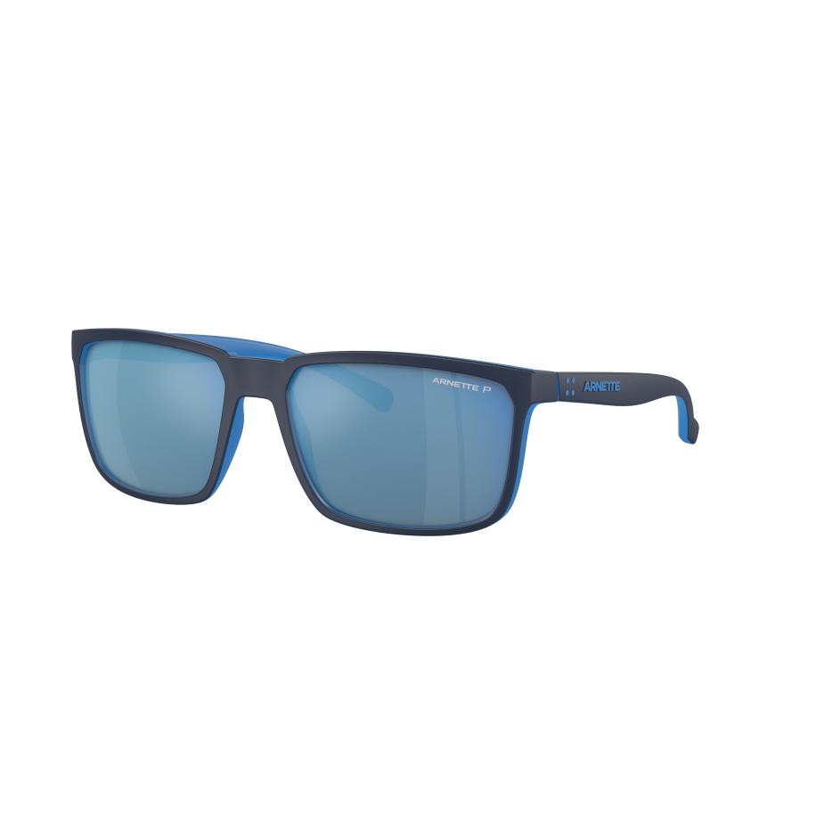 Arnette Mannelijk Sunglass AN4251 Stripe - Framekleur: Matte Top Navy On Light Blue, Lenskleur: Donkergrijs gespiegeld water polar Multicolor