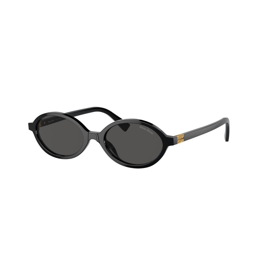Miu Miu MU04ZS 1AB5S0 Zwart Dames Zonnebril Grijs