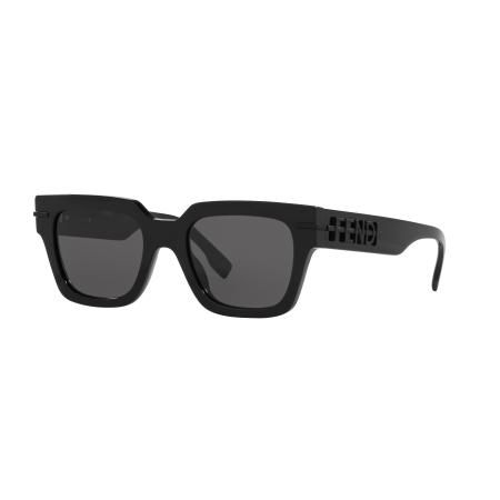 Fendi Mannelijk Sunglass FE40078I - Framekleur: Zwart glanzend, Lenskleur: Blauw