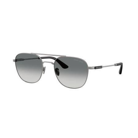 Giorgio Armani Mannelijk Sunglass AR6178 - Framekleur: Mat Staalgrijs, Lenskleur: Gradiënt grijs