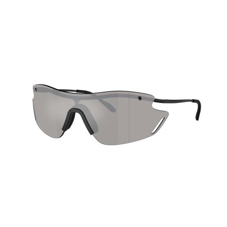 EA7 Mannelijk Sunglass Q72001 - Framekleur: Matzwart, Lenskleur: Lichtgrijs gespiegeld zilver