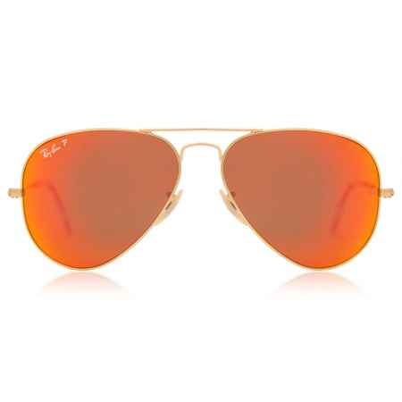 Ray-Ban RB3025 Aviator Flash Lenses Polarized 112/4D Goud Heren Zonnebril
