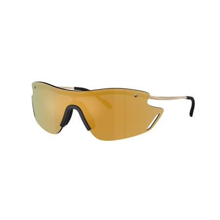 EA7 Mannelijk Sunglass Q72001 - Framekleur: Mat lichtgoud, Lenskleur: Bruin Gespiegeld Goud