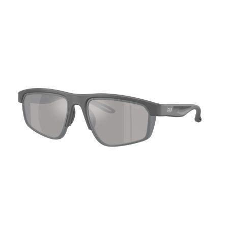 EA7 Mannelijk Sunglass Q74003 - Framekleur: Mat donker antraciet, Lenskleur: Lichtgrijs gespiegeld zilver