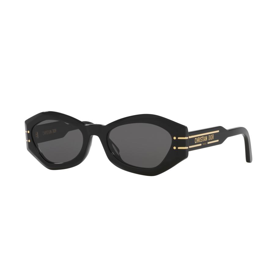 DIOR Vrouwelijk Sunglass DiorSignature B1U - Framekleur: Zwart, Lenskleur: Grijs Grijs
