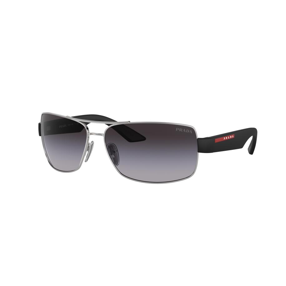 Prada Linea Rossa Mannelijk Sunglass PS 50ZS - Framekleur: Zilver, Lenskleur: Gradiënt grijs Grijs