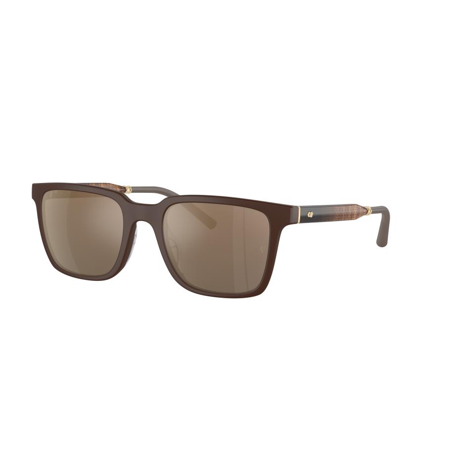 Oliver Peoples Mannelijk Sunglass OV5553SU Mr. Federer - Framekleur: Umber, Lenskleur: Desert Flash spiegel Multicolor