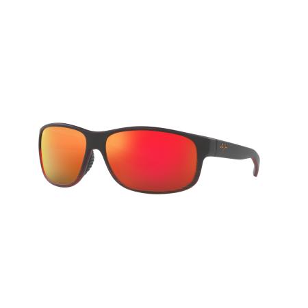 Maui Jim Unisex Sunglass Kaiwi Channel - Framekleur: Wijnrood Havana, Lenskleur: Hawaii Lava U+2122 Mirror Polarized