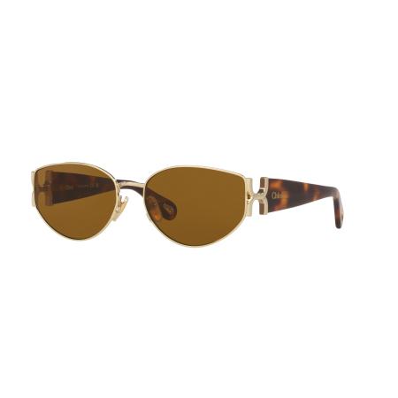 Chloé Vrouwelijk Sunglass CH0260S - Framekleur: Goud, Lenskleur: Bruin