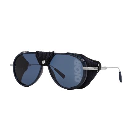 DIOR Mannelijk Sunglass DiorSnow - Framekleur: Glanzend blauw, Lenskleur: Grijs