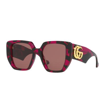 Gucci Vrouwelijk Sunglass GG0956S - Framekleur: Tortoise zwart, Lenskleur: Bruin
