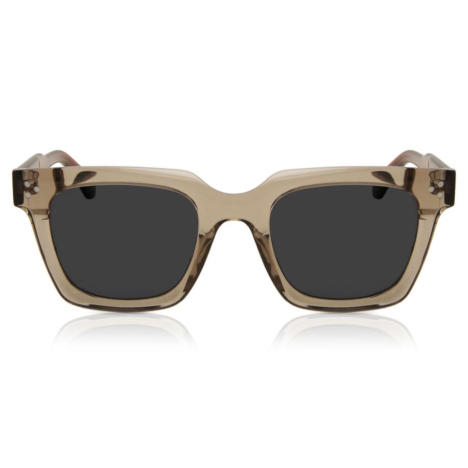 Heren Vierkant Volledige rand Plastic Bruin Zonnebril - Arise Collective