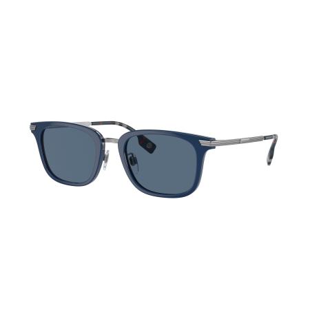 Burberry Mannelijk Sunglass BE4395 Peter - Framekleur: Blauw, Lenskleur: Donkerblauw