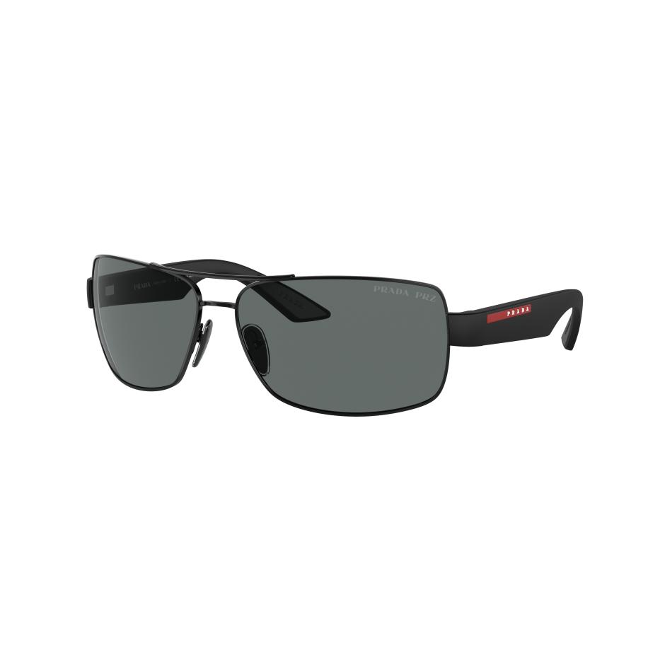 Prada Linea Rossa Mannelijk Sunglass PS 50ZS - Framekleur: Zwart, Lenskleur: Polar donkergrijs Grijs