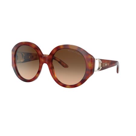 Ralph Lauren Vrouwelijk Sunglass RL8188Q - Framekleur: Glanzend Rood Havana, Lenskleur: Gradiënt bruin