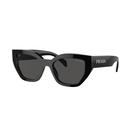 Prada Vrouwelijk Sunglass PR A09S - Framekleur: Zwart, Lenskleur: Donkergrijs