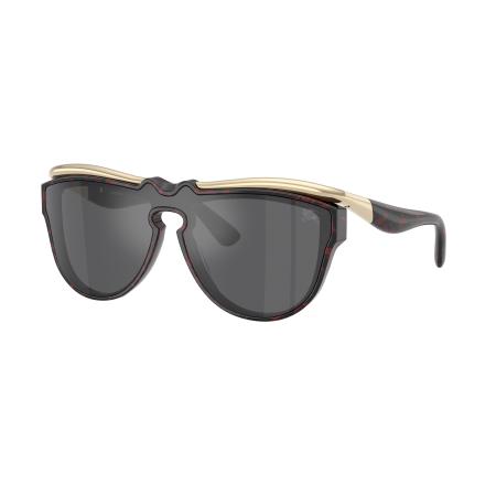Burberry Unisex Sunglass BE3162U - Framekleur: Rood Havana, Lenskleur: Grijs gespiegeld zilver
