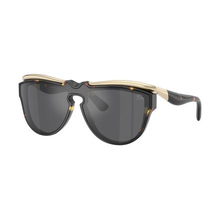 Burberry Unisex Sunglass BE3162U - Framekleur: Geel Havana, Lenskleur: Grijs gespiegeld zilver