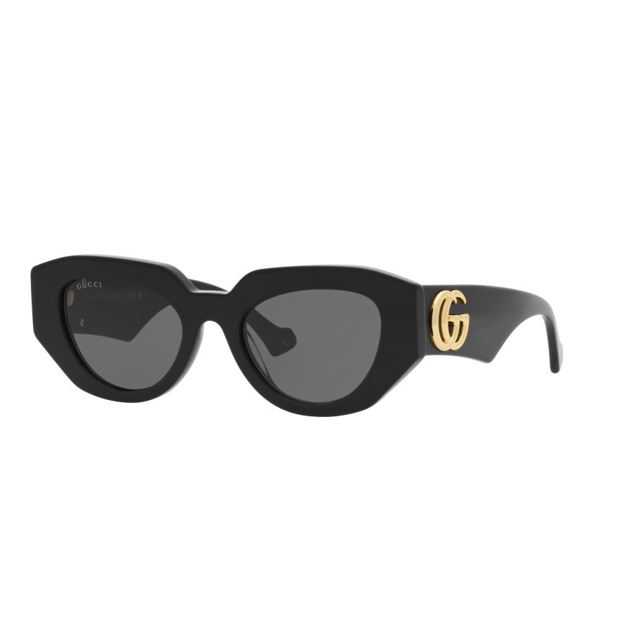 Gucci Vrouwelijk Sunglass GG1421S - Framekleur: Zwart, Lenskleur: Grijs Grijs