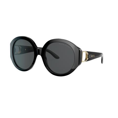 Ralph Lauren Vrouwelijk Sunglass RL8188Q - Framekleur: Glanzend zwart, Lenskleur: Donkergrijs