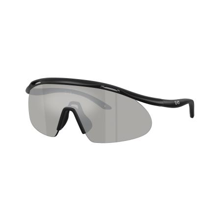 EA7 Mannelijk Sunglass Q74008 - Framekleur: Matzwart, Lenskleur: Lichtgrijs gespiegeld zilver