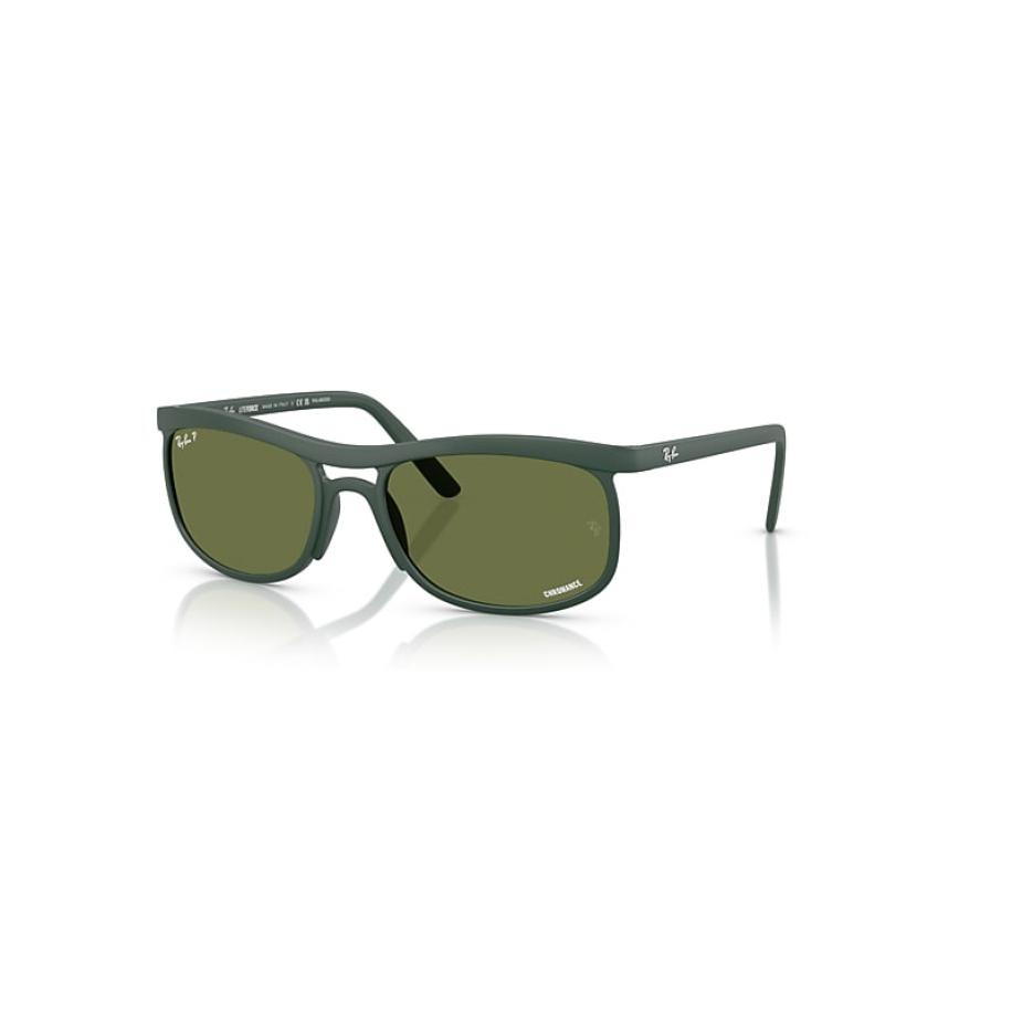Ray-Ban Rb4452ch Chromance Liteforce zonnebril Zand Groen montuur Groen glazen Gepolariseerd 59-20 Groen