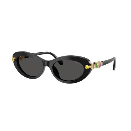 Swarovski Vrouwelijk Sunglass SK6042 - Framekleur: Zwart, Lenskleur: Donkergrijs