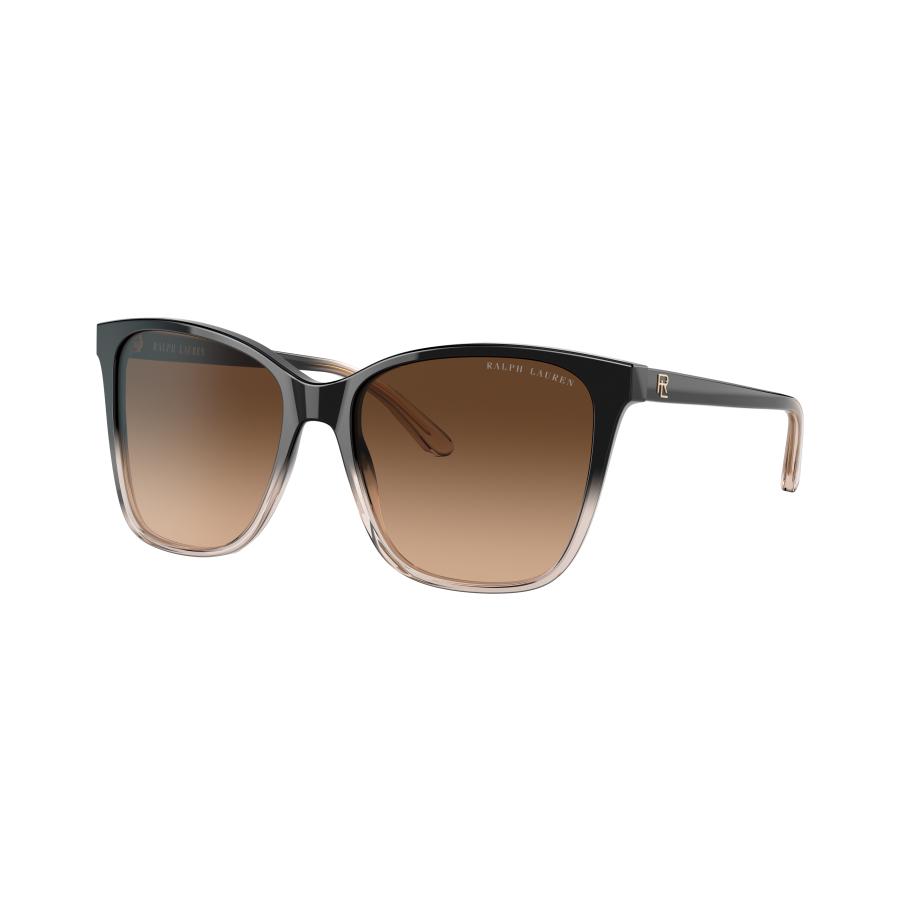 Ralph Lauren Vrouwelijk Sunglass RL8201 - Framekleur: Glanzend gradiënt zwart/transparant beige, Lenskleur: Licht gradiënt bruin Bruin