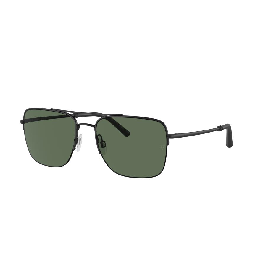 Oliver Peoples Mannelijk Sunglass OV1343S R-2 - Framekleur: Zwart/matzwart, Lenskleur: G-15 Polar Multicolor