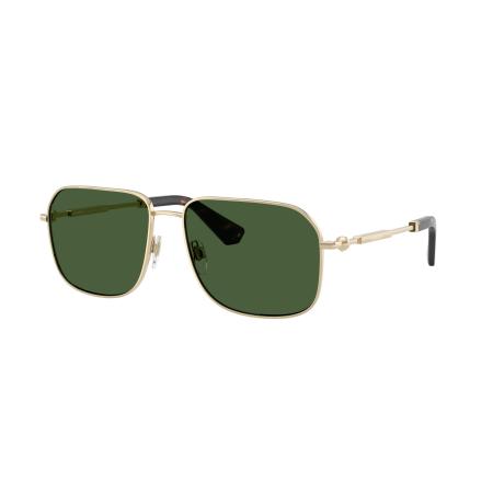 Burberry Mannelijk Sunglass BE3159 - Framekleur: Lichtgoud, Lenskleur: Donkergroen