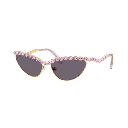 Swarovski Vrouwelijk Sunglass SK7030 - Framekleur: Goud, Lenskleur: Violet