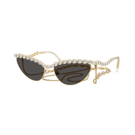 Swarovski Vrouwelijk Sunglass SK7030 - Framekleur: Goud, Lenskleur: Donkergrijs