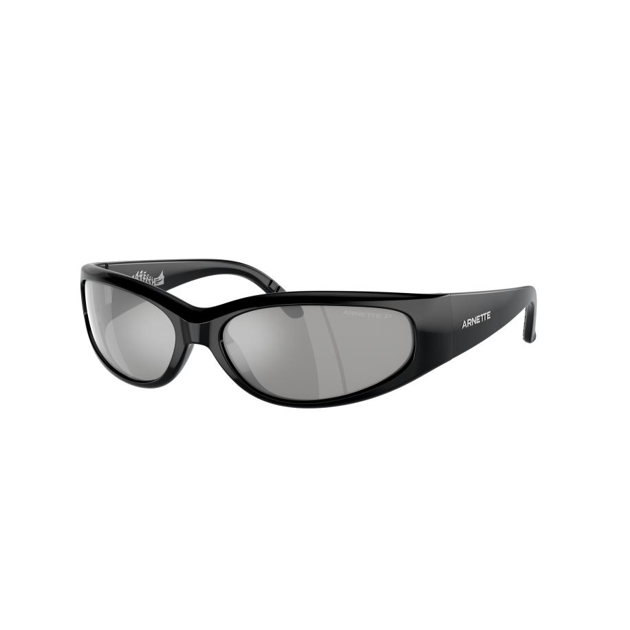 Arnette Mannelijk Sunglass AN4302 Catfish - Framekleur: Gerecycled zwart, Lenskleur: Zilver Zilver