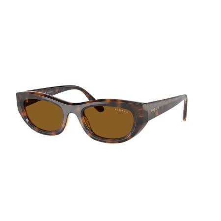 Vogue Eyewear Vrouwelijk Sunglass VO5616S - Framekleur: Volledig donker Havana, Lenskleur: Donkerbruin Polar