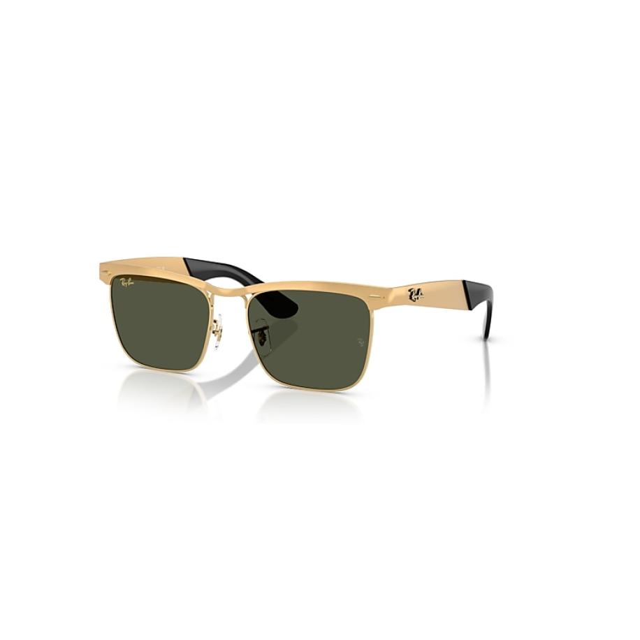Ray-Ban Wayfarer Deluxe zonnebril Gezandstraald Legend Goud montuur Groen glazen 53-18 Multicolor