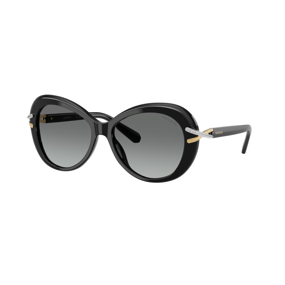 Swarovski Vrouwelijk Sunglass SK6026 - Framekleur: Zwart, Lenskleur: Grijs Gradiënt Grijs