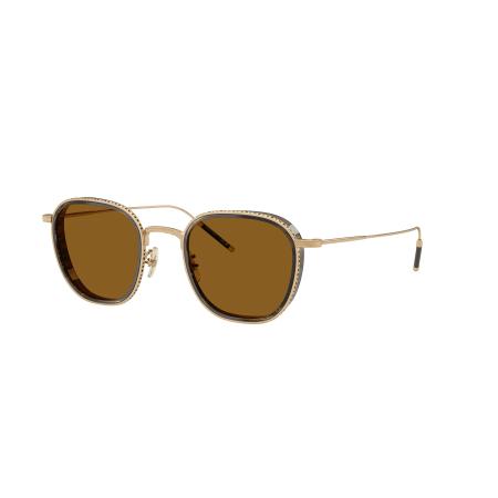 Oliver Peoples Unisex Sunglass OV1321ST TK-9 Sun Gold Plated - Framekleur: 18k verguld, Lenskleur: Echt Bruin