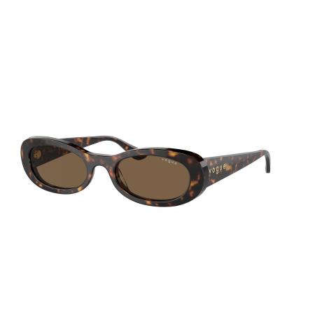 Vogue Eyewear Vrouwelijk Sunglass VO5582S - Framekleur: Donker Havana, Lenskleur: Donkerbruin
