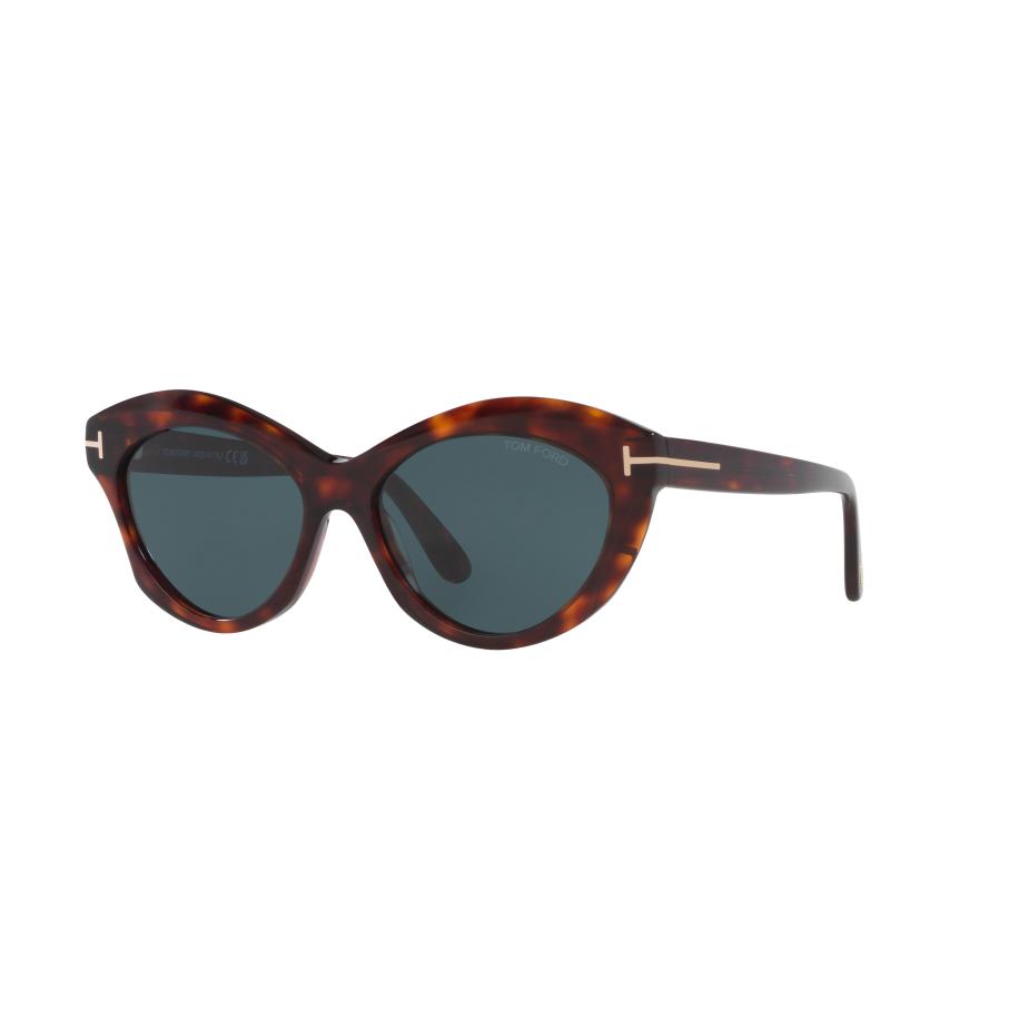 Tom Ford Vrouwelijk Sunglass Toni - Framekleur: Rood, Lenskleur: Blauw Blauw