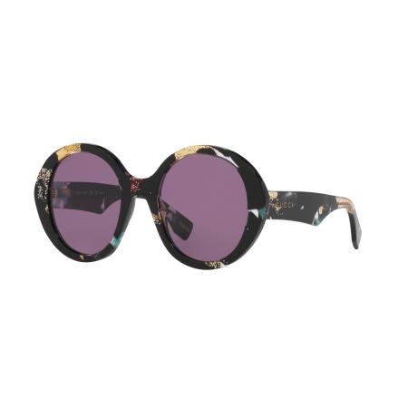 Gucci Vrouwelijk Sunglass GG1628S - Framekleur: Zwart, Lenskleur: Paars