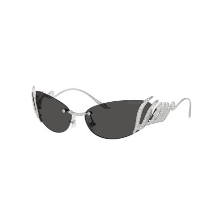 Swarovski Vrouwelijk Sunglass SK7041 - Framekleur: Zilver, Lenskleur: Donkergrijs